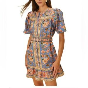 Farm Rio Tapestry printed mini dress